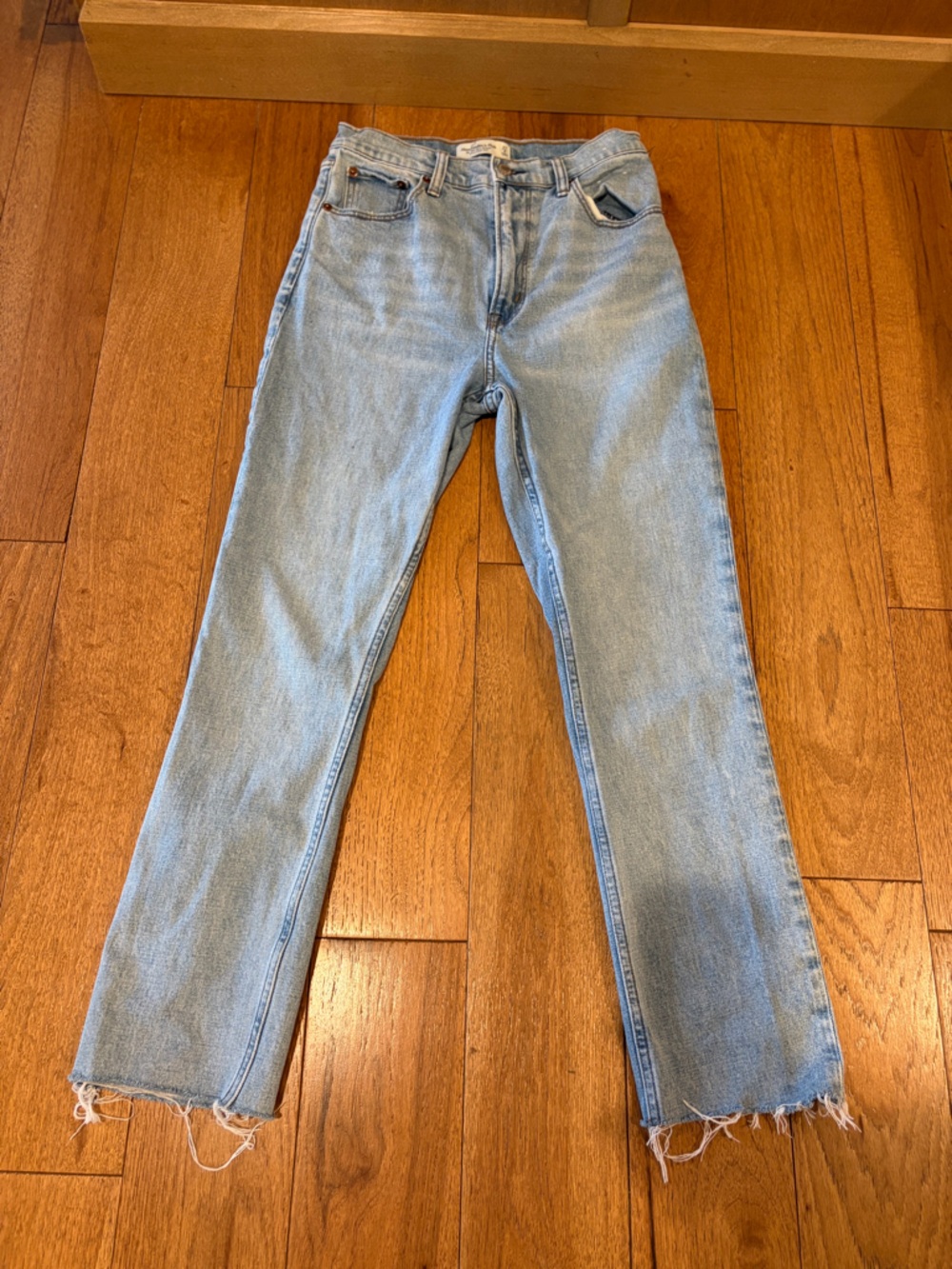 Abercrombie & Fitch Light Blue Straight-Leg Jeans